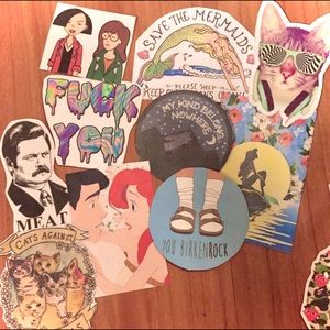 10 piece fun handmade sticker pack